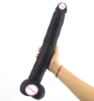 Ogromny ogromny dildo super duży realistyczny penis czarny gruby zginanie pchające wibratory sex zabawki dla kobiet