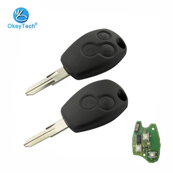 OkeyTech 2/3 Button 433mhz ID46 PCF7947 transponder chip Uncut VAC102 Blade Remote Key Fob dla Renault Clio DACIA Logan Sandero