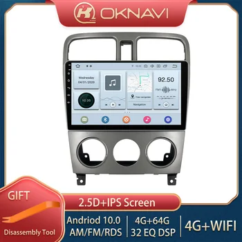 OKNAVI 2 Din Android 9.0 radio samochodowe odtwarzacz multimedialny dla Subaru Forester 2004 2005 2006 2007 2008 Nawigacja GPS, 4G+64G nie dvd