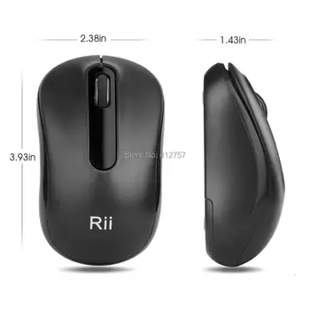Oryginalna bezprzewodowa mysz Rii RM100 2.4 GHz myszka do komputerów MacBook Pro, Android TV Box, mini-PC, laptopa