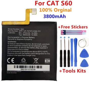 Oryginalna wymiana baterii 3800 mah dla Caterpillar Cat S60 APP-12F-F57571-CGX-111 baterii Bateria+prezent narzędzia +naklejki