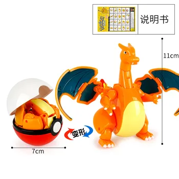 Oryginalny Такара Tomi Pokemon grzebać piłkę deformacji kształtu Pikachu Mewtwo Charizard Blastoise model zabawki dla dzieci prezent na boże Narodzenie