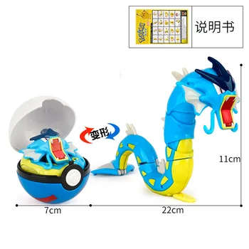 Oryginalny Такара Tomi Pokemon grzebać piłkę deformacji kształtu Pikachu Mewtwo Charizard Blastoise model zabawki dla dzieci prezent na boże Narodzenie