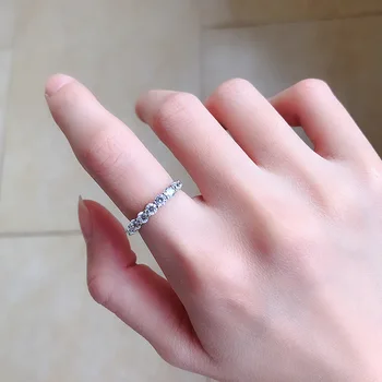 PANSYSEN solidny srebro 925 imitacja муассанита AAA Cyrkon palec pierścień ślub zaręczyny wykwintne biżuteria hurtowych