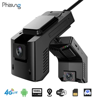 Phisung T2 4G Dash Cam w/ IR Night Vision Inside Android WiFi GPS Tracking Dual Car DVR Camera LiveView FHD 1080P Drive Recorder