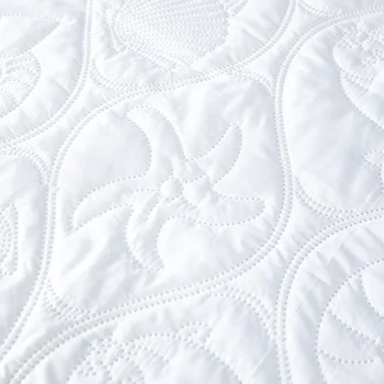 Pikowana wodoodporny materaca wodoodporna jednolity kolor materaca pokrywa ochronna King Queen Soft Bed Pad Cover