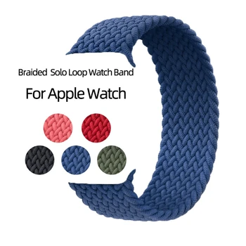 Pleciony pasek Solo Loop dla Apple Watch band 44 mm 40 mm 38 mm 42 mm elastyczna bransoletka dla iwatch Apple Watch Series 6 SE 5 4 3
