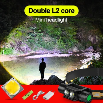 Potężny L2 LED reflektor przeciwmgłowy głowy lampa 18650 latarka akumulatorowa latarka na głowie oświetlenie awaryjne do wędkowania