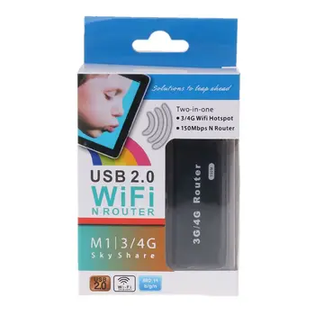 Przenośny mini 3G/4G WiFi Hotspot Wlan AP klient 150 Mb / s USB router bezprzewodowy