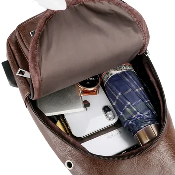Przenośny ładowanie Crossbody Chest Bag Sport na świeżym powietrzu Pu Portfel portfel damski nowy podróżny kufer na ramię USB męski pas saszetka biodrówka