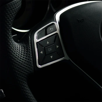 Przyciski w kierownicy ramka dekoracji pokrywa wykończenie dla Mercedes Benz GLA X156 CLA C117 A W176 B klasa W246 stop aluminium