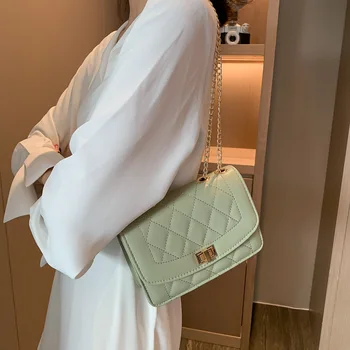 PU koreański styl romb Crossbody bag świeże torba prosty, pełny kolor torba dla kobiet o dużej pojemności damska, modna torba 2020 Hot
