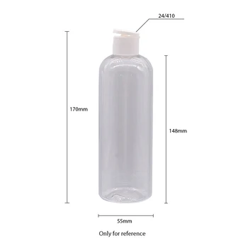 Puste butelki kosmetyczne 300 ml z klapką szampon, balsam plastikowe butelki pojemnik na mydło w płynie 10 uncji pojemnika do higieny osobistej