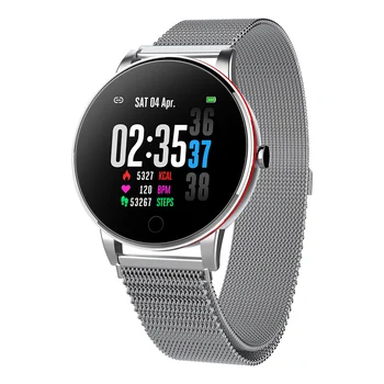 Q19 Modny Zegarek Mężczyźni Kobiety Kolorowy Ekran Życie Wodoodporny Sportowy Bransoletka Liczenie Kroków Monitorowanie Rytmu Serca Smartwatch