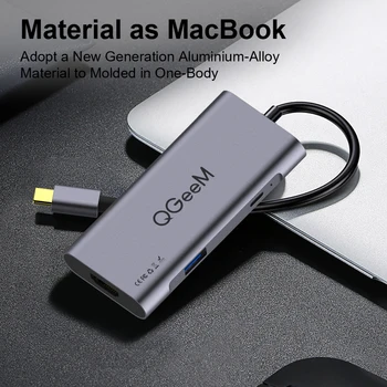 QGeeM USB C Hub dla Macbook Pro 3 Port USB Type C Hub 3.0 PD HDMI Huawei Matebook iPad Pro USB Adapter Splitter Dock OTG
