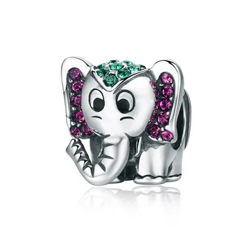 Qikaola  Sterling Silver Dumbo Charms, Beads Fit oryginalna bransoletka kolczyki DIY Jewelry Making CMS1513