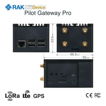 RAK7243 Pilot Gateway Pro 4G LoRa Gateway Module PoC Raspberry Pi 3B+ SX1301 RAK2013 telefon komórkowy moduł GPS Lora anteną Q199