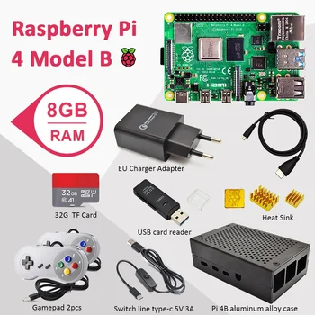 Raspberry pi 4 8GB kit Ram Raspberry Pi 4 Model B PI 4B 8GB: +radiator+zasilacz+pokrowiec +wyświetlacz raspberry pi 4