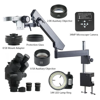 Regulowany kierunek Артикулирующей ręce słup zacisk + 34MP HDMI USB kamera 3.5 X-zoom 90X Simul ogniskowa Тринокулярный mikroskop