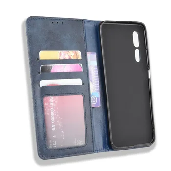 Retro flip notes skórzany pokrowiec ZTE Axon 10 Pro magnetyczny flip wallet case do telefonu ZTE Blade A5 2020 A3 A5 A7 2019 torba