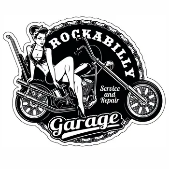 Rockabilly Garage Old School Naklejka Naklejka Cafe Racer Retro Vintage #23