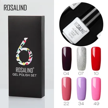 Rosalinda 6 szt./lot żel UV lakier do paznokci Zestaw Przedłużanie paznokci akryl projekt Wszystko do manicure Nail Art Top Primer Base