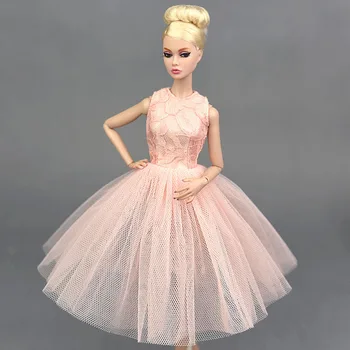 Różowe Akcesoria Dla Lalek Ładny Kostium Taneczny Baletowej Sukienka Dla Lalki Barbie Sukienkę Kamizelka Spódnica Ubrania Dla Lalek Barbie, Zabawki Dla Dziewczynek