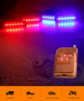 Samochody stroboskop ostrzeżenie policjant światło 16 diod led samochód ciężarowy migający straż pożarna pogotowie awaryjne alarm DRL światła do jazdy dziennej