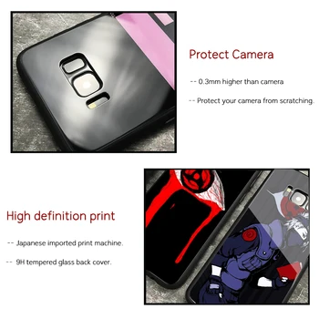 Samsung Samsung s9 case szklana pokrywa tylna note 9 anime naruto case dla Samsung Galaxy S8 S9 S10 S20 plus Note 8 9 10 plus ultra S10e