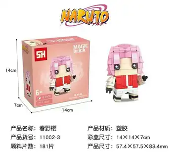 Sasuke Naruto Li Locke Haruno Sakura brickheadz plastikowe dla dzieci zebrane bloki zabawki dla dzieci, prezenty