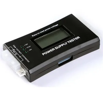 SD power supply tester for PC-power supply/ATX /BTX /ITX compliant LCD Display SATA HDD Tester 20/24 pin Professional