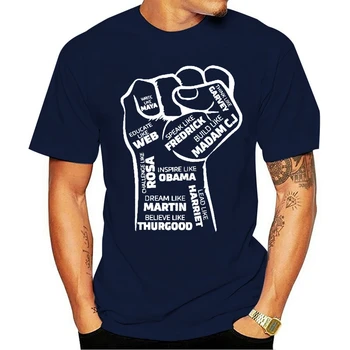 Shop4Ever inspirujące czarna koszulka Leaders Fist Teen t shirt