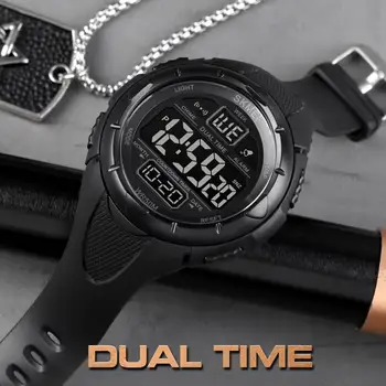 SKMEI marka męski stoper moda odliczanie LED cyfrowy zegarek Chrono 50M Waterpoof zegarek dorywczo zegarki sportowe na świeżym powietrzu