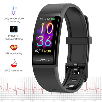 Smart Wristband fitness-bransoletka z monitorem ciśnienia krwi wodoodporny puls pilot zdalnego sterowania Smartwatch for IOS Android