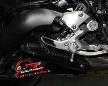 SMOK pokrywa wydechu do Yamaha MT09 FZ-09 jest naprawdę włókno węglowe zmodyfikowana osłona rury wydechowej 2013 2016