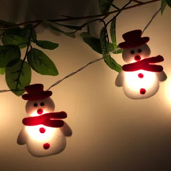 Snowman choinki girlanda LED smyczki światła płatki śniegu smyczki wspaniałe światła wiszące ozdoby do Navidad Natal Nowy rok