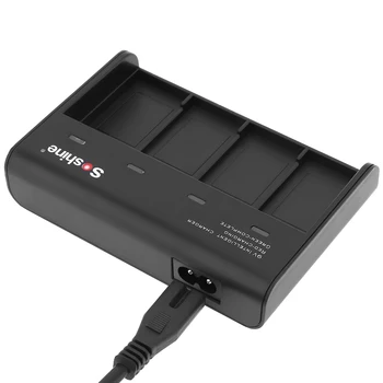 Soshine Black 4 Slots Smart Battery Charger ze wskaźnikiem led dla 9V Li-ion/Ni-MH/akumulatorów LiFePO4
