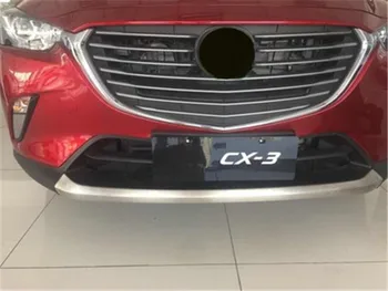 Stal nierdzewna, przedni i tylny zderzak ochraniacz antypoślizgowa płyta pokrywa pasuje do Mazda CX-3 cx3 2017 2019--stylizacji samochodów