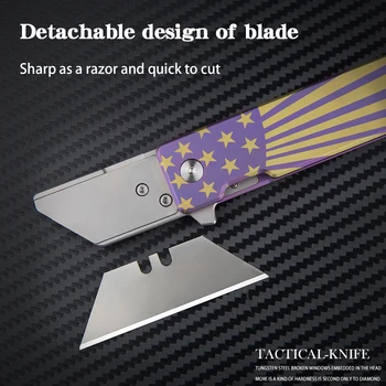 Stop tytanowy nóż składany basen narzędzia tnące przenośny mini składany nóż EDC kemping