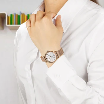 SUNKTA 2020 zegarek ze stali nierdzewnej kobiety prosty strój modny, damski zegarek dorywczo zegarki kwarcowe zegarki dziewczyna zegarek Relogio Feminino