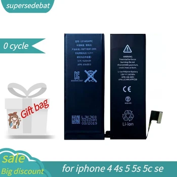 Supersedebat 0 cykl oryginalna Bateria do Iphone 5s 5s bateria do Apple Iphone 4 4s 5 5c Se Batterie baterii telefonów komórkowych