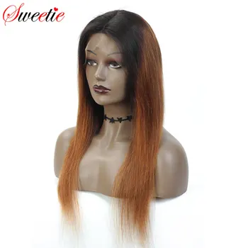 Sweetie 13x4 Ombre Lace Front Human Hair peruki 150% gęstość 1b/30/350/99J brazylijski Remy ludzki włos pełne koronki peruki wstępnie dzięcioł