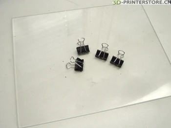 SWMAKER Craftbot drukarka 3D części ze szkła borokrzemianowego płytki ze szkła borokrzemianowego+4szt klipy zbudować powierzchnia 250x215 mm grubość 3 mm