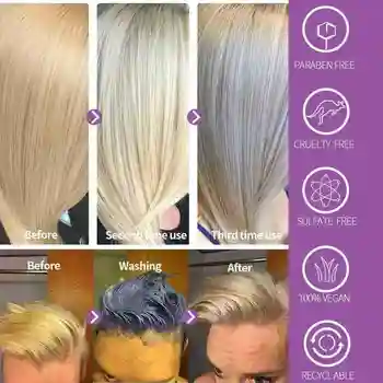 Szampony do jasnych włosów Professional Bleached Blonde Highlighted Hair Shampoo Ożywiać skuteczny i trwały szampon 100 ml
