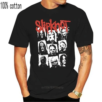 T-shirt Heavy Metal Slipknot Masks - show oryginalny tytuł O-neck koszulki mężczyźni