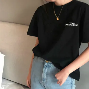 T-shirty odzież Damska nowy koreański styl studenci dziewczyny elegancki, krótki rękaw Wszystko-mecz modny prosty codzienne koreański styl Harajuku