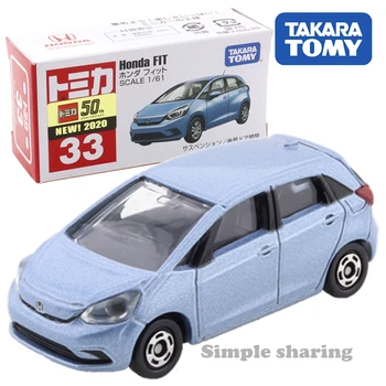 Takara Tomy Tomica No. 33 Honda FIT 1/61 Car Hot Pop Kids Toys Motor Vehicle Diecast Metal Model Kolekcje New