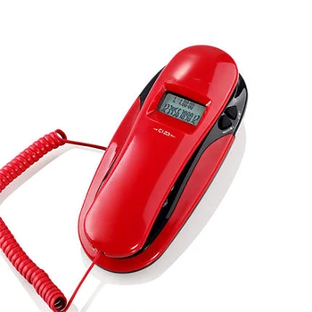 Telefon przewodowy Trimline ścienny telefon stacjonarny z identyfikatorem rozmówcy, Redail, Calling & Wychodzące Check, Data, Clock Display