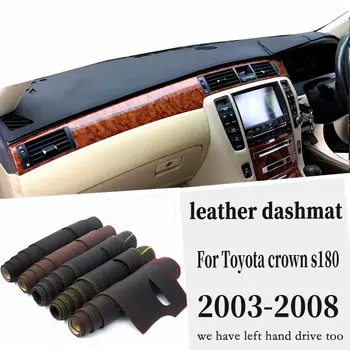 Toyota crown s180 2003 2004 2005 2006 2007 2008 skórzany dashmat pokrywa deski rozdzielczej Pad Dash Mat dywan akcesoria do stylizacji samochodów