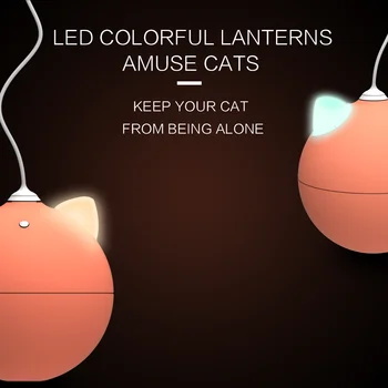 Twórczy elektryczny szklankę Cat Zabawka Smart brain-teasing zbijać Rolling Ball Cat Toys LED Light Cats Toys Interactive Self Rotating Ball Ropes
